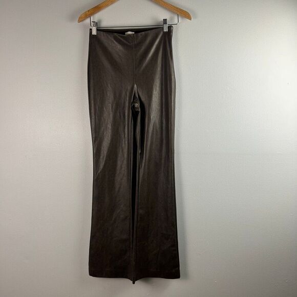 Aritzia Wilfred Elaine High-waist flared Vegan Leather pants